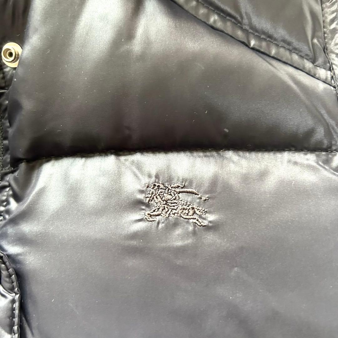 【美品】バーバリーブルーレーベル　フード　ファー付き　ダウンベスト　黒　M相当