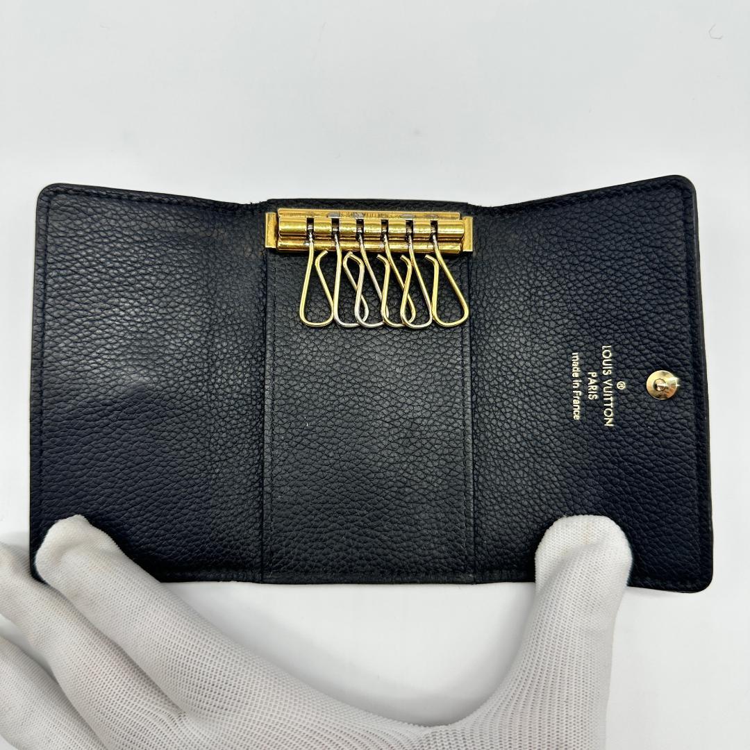 【美品】 ヴィトン アンプラント ミュルティクレ 6連キーケース ノワール