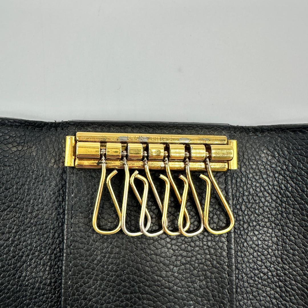 【美品】 ヴィトン アンプラント ミュルティクレ 6連キーケース ノワール