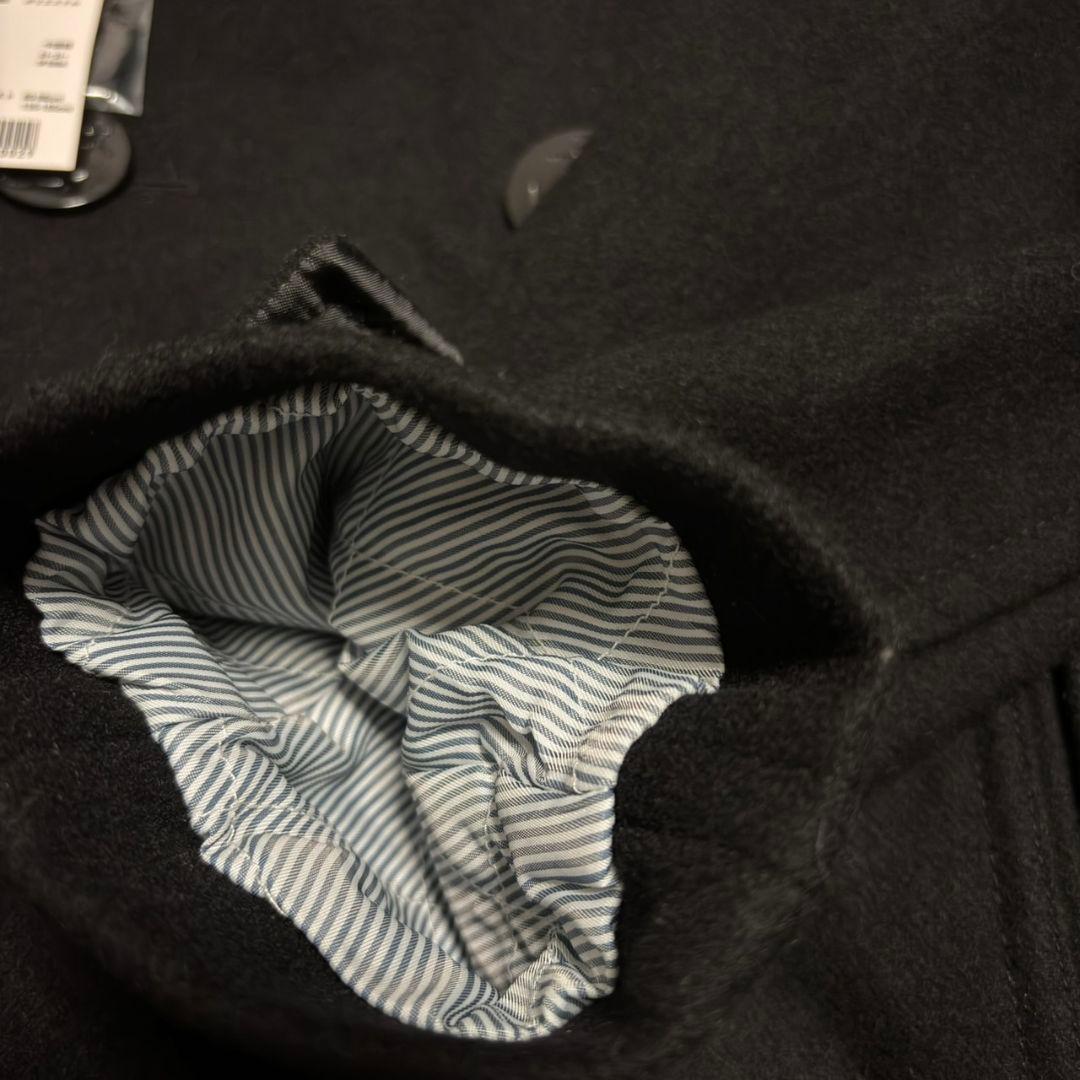 【新品タグ付き】 UNIQLO Pコート ウール 混紡 ブラック Sサイズ