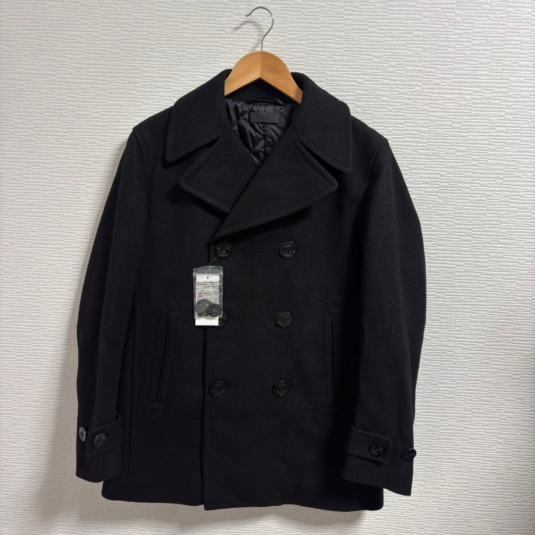 【新品タグ付き】 UNIQLO Pコート ウール 混紡 ブラック Sサイズ