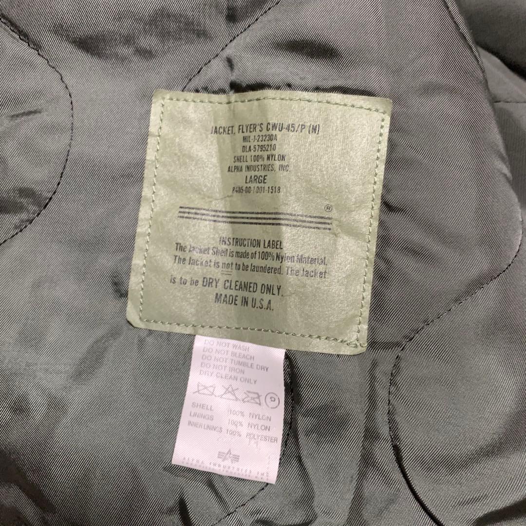 USA製 ALPHA アルファ CWU-45/P フライトジャケット
