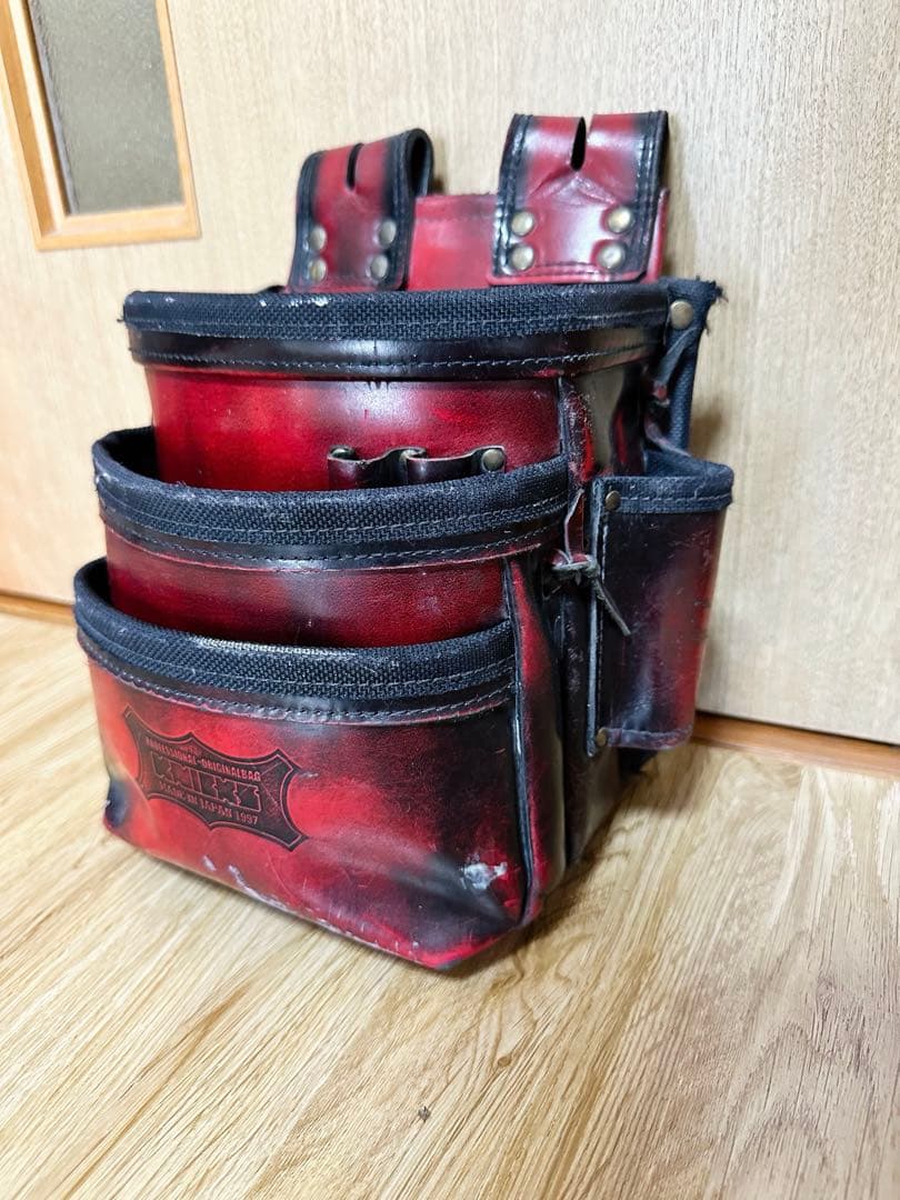 ニックス Knicks ガラス革 ３段腰袋 非売品