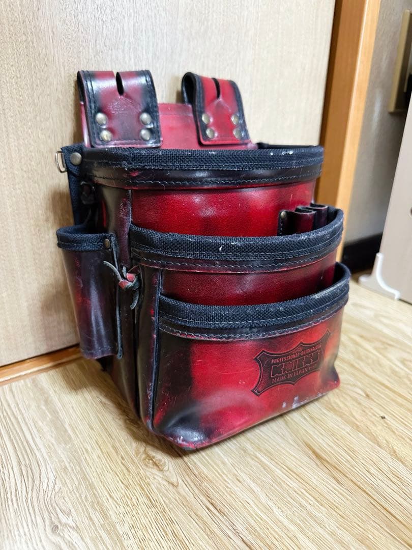 ニックス Knicks ガラス革 ３段腰袋 非売品