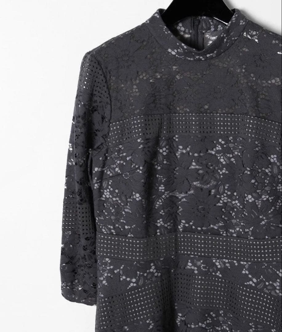 Diagram ダイアグラム　ドレス 花柄 総レース　ハイネック