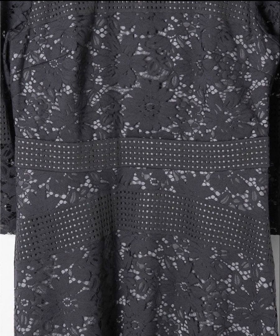 Diagram ダイアグラム　ドレス 花柄 総レース　ハイネック