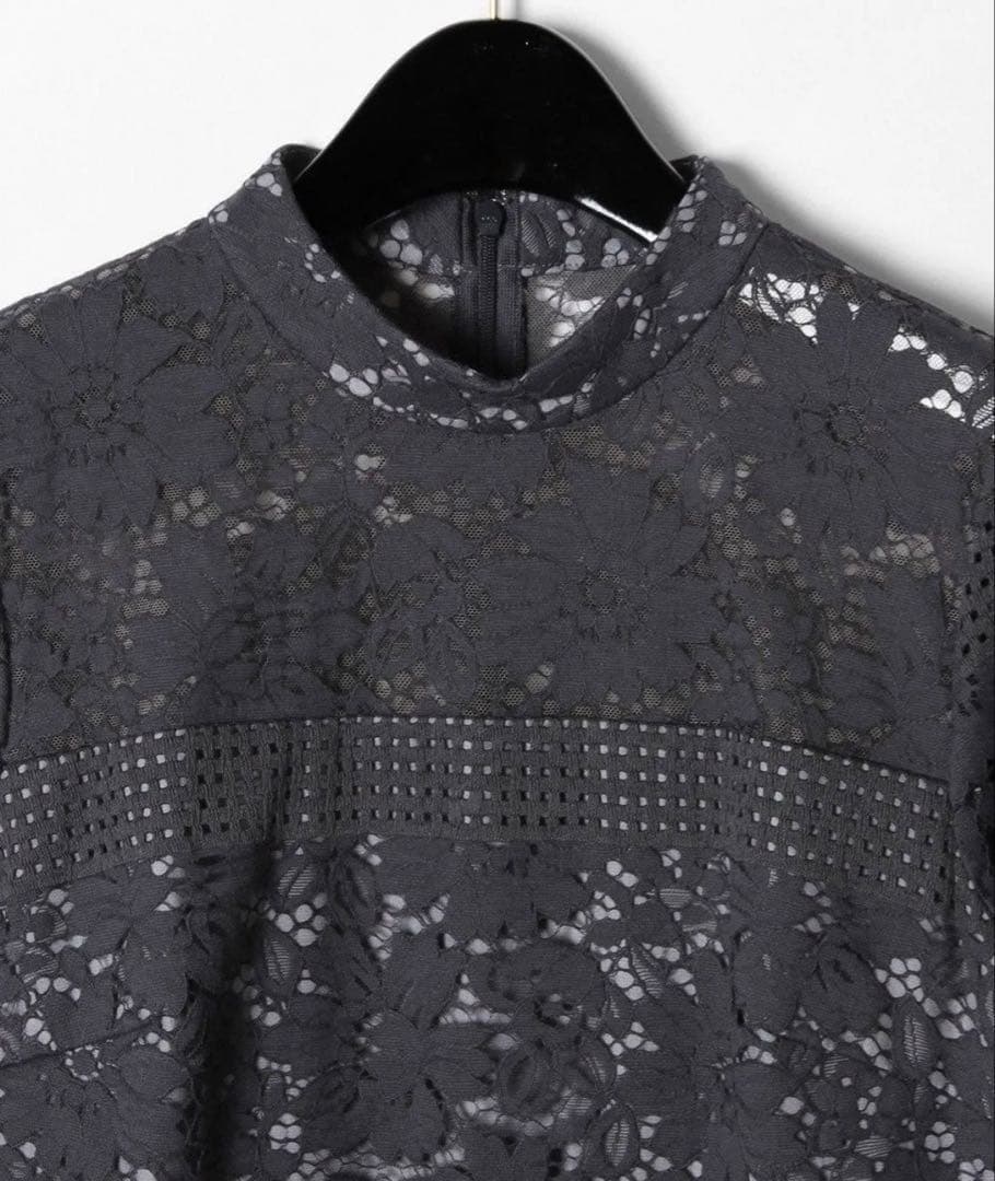 Diagram ダイアグラム　ドレス 花柄 総レース　ハイネック