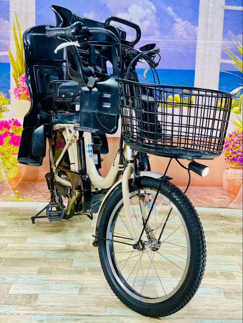 ヤマハPASバビー12AH！マカロンラテ⭐️子供乗せ電動アシスト自転車Y2230