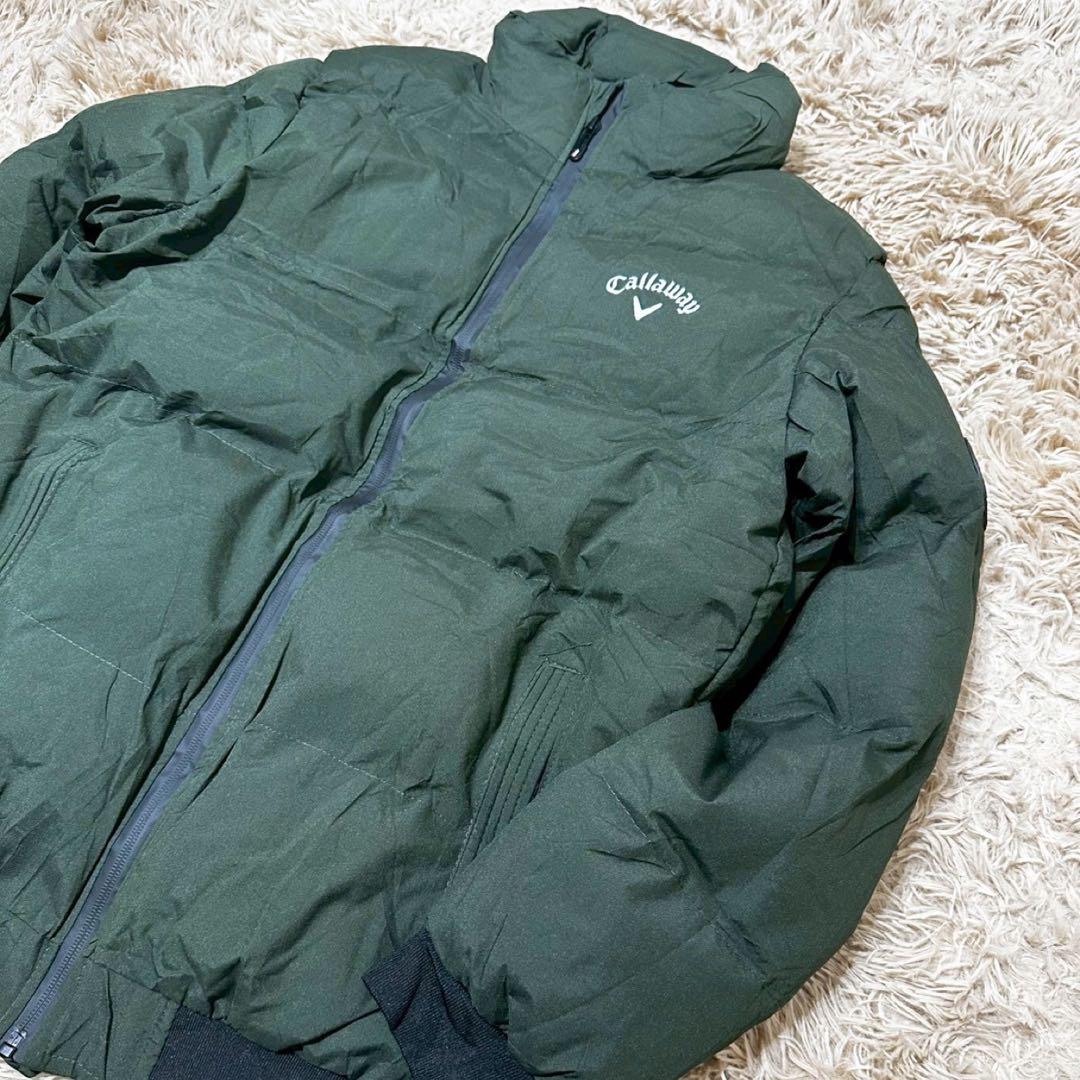 ✨美品✨キャロウェイ ゴルフ ダウンジャケット オリーブグリーン 防水 軽量 Ｌ