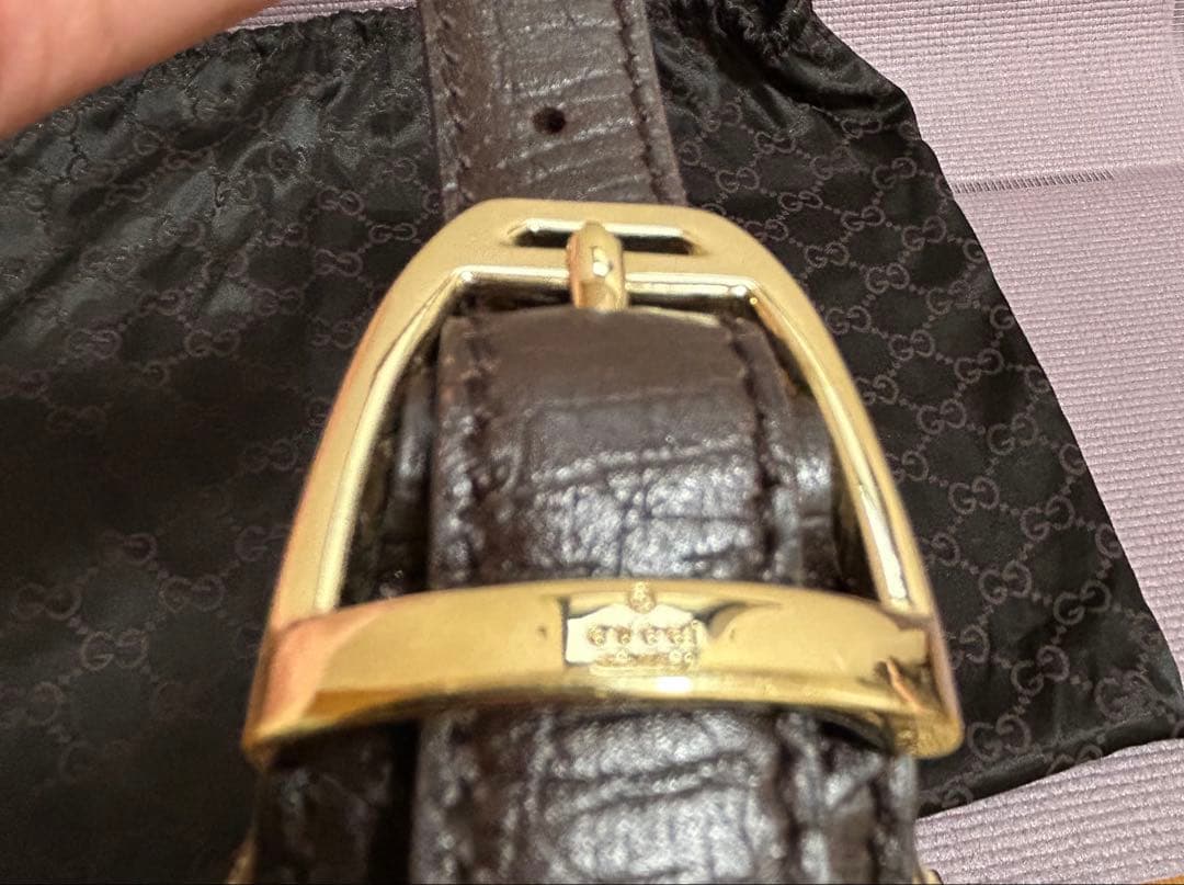 M*a様 希少 GUCCI ホースビット ショルダーバッグ GGキャンバス