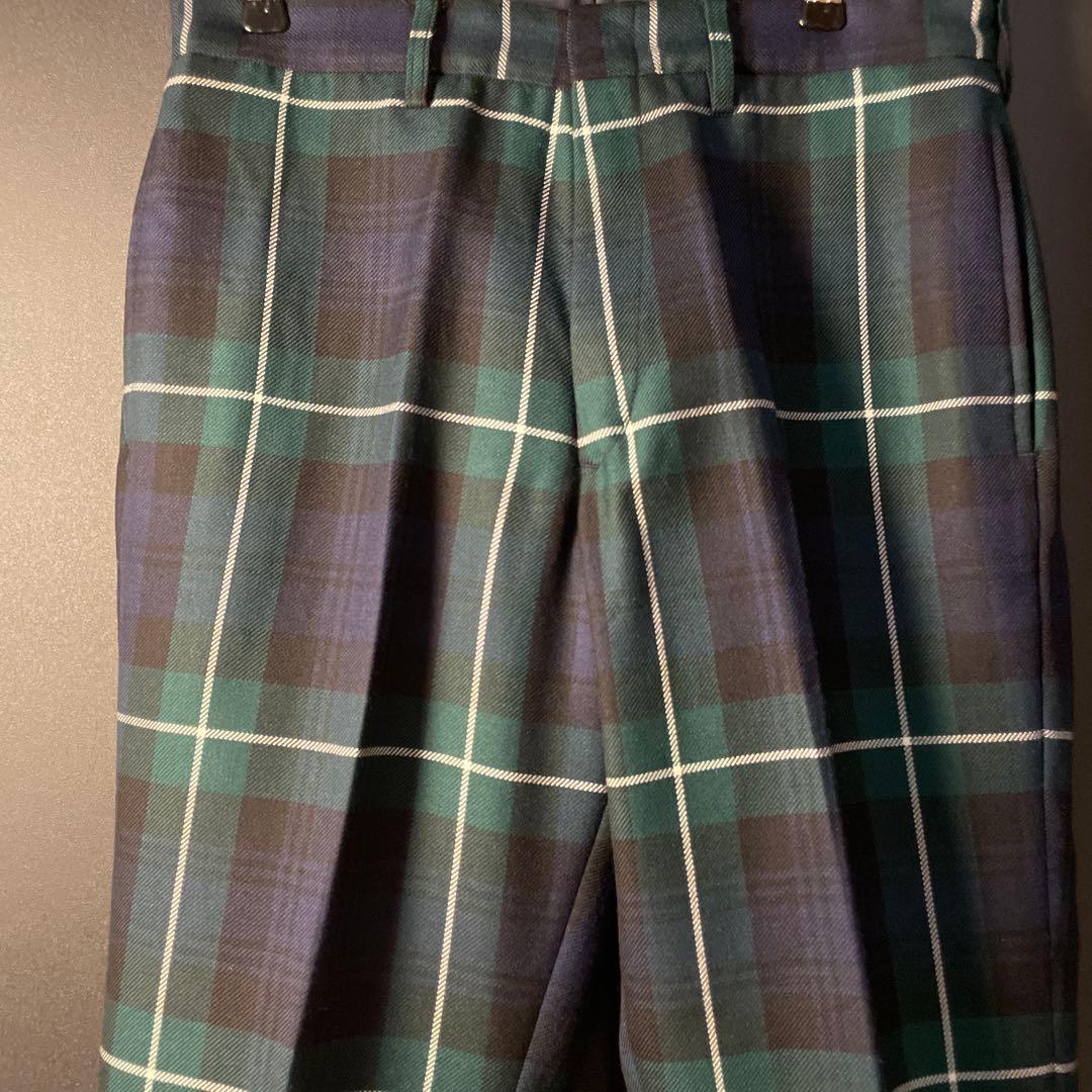 アナトミカ　ブラックウォッチ　チェック　スラックス ベルナールザンス