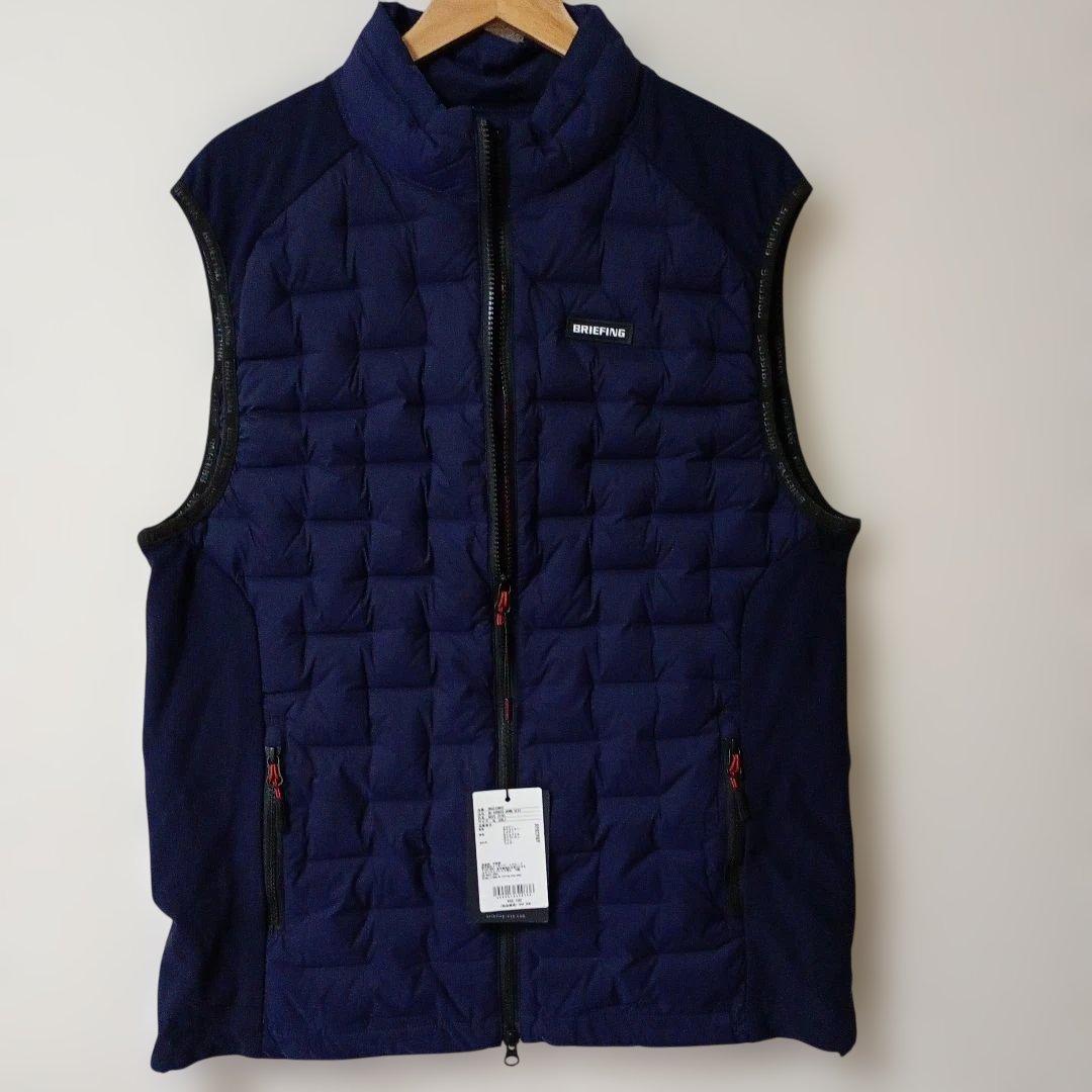 ブリーフィングメンズハイブリッドダウンベスト XL ネイビー