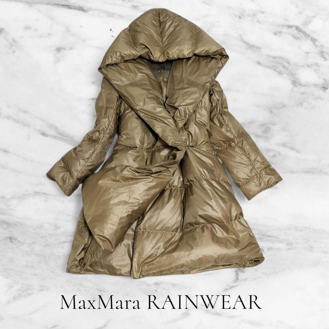 美品✨️MaxMara レインウェア ロングコート ボリューム 女優襟