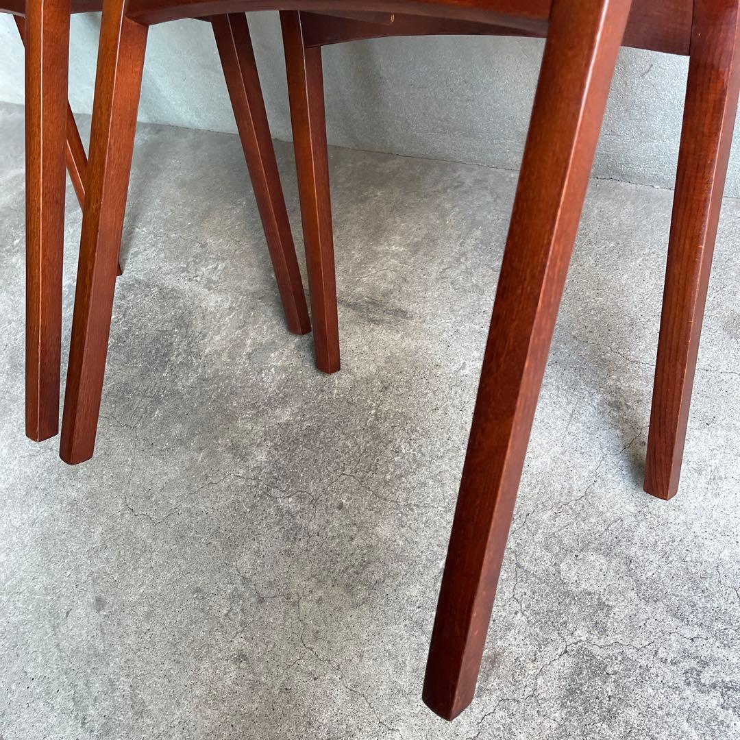 美品　秋田木工　スタッキング スツール 剣持勇　2脚