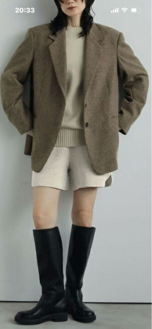 新品　アンヌーク　ヘリンボーンウールジャケット