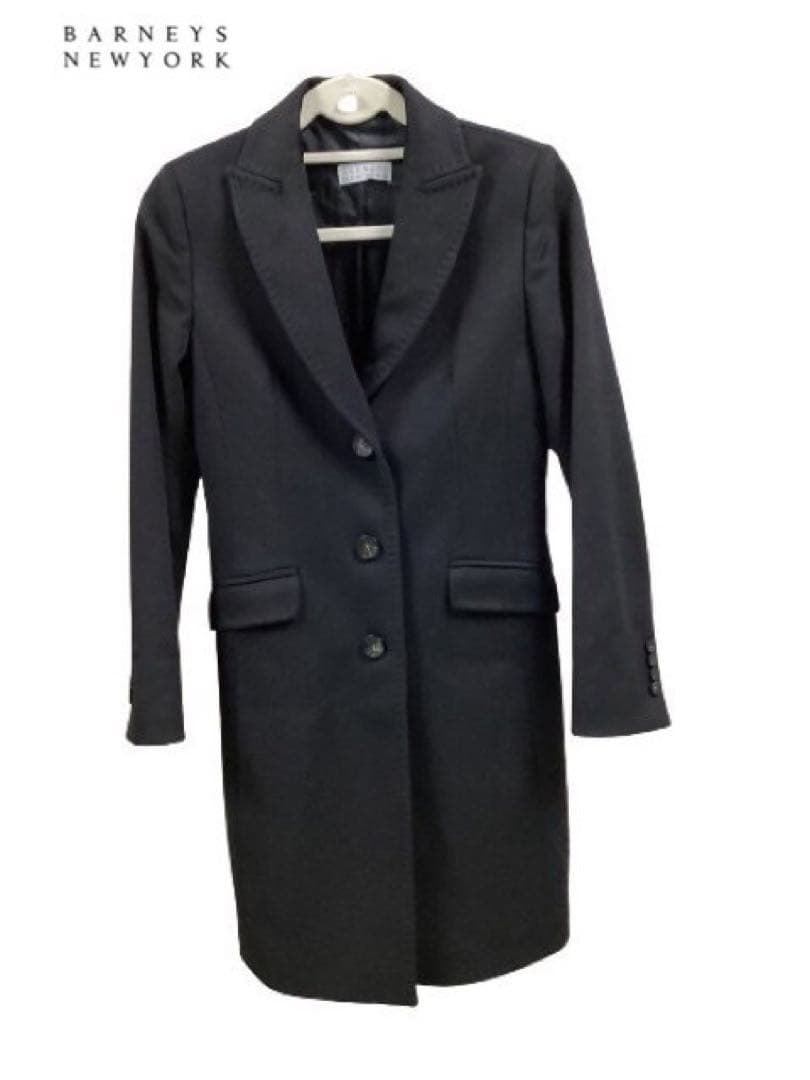 バーニーズ ニューヨーク チェスターコート ロロピアーナ ロング丈 黒