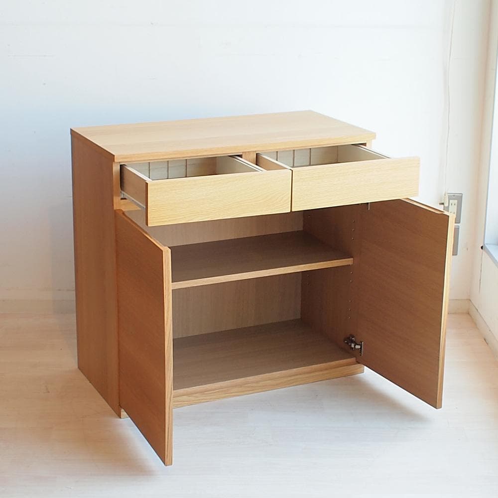 無印良品/MUJI 無印良品　木製キャビネット　木扉　オーク材突板