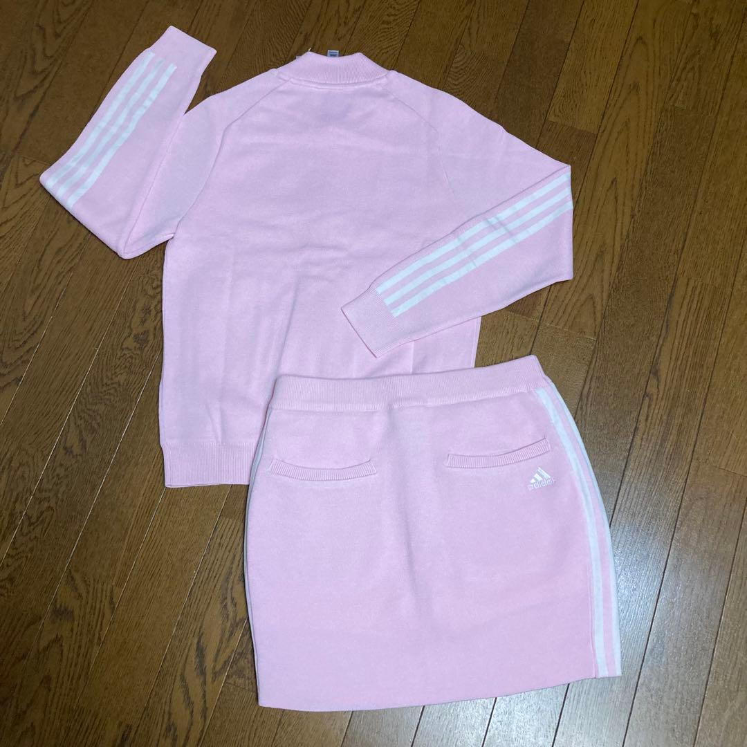 新品adidas アディダス　レディースセットアップ　セーター　スカート 帽子