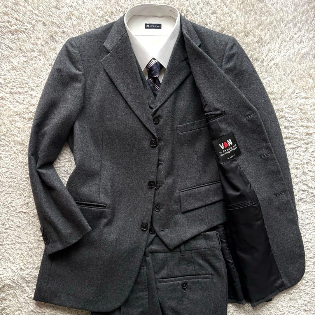 ★3ピース★ VAN jac セットアップ スーツ シングル 日本製 グレー