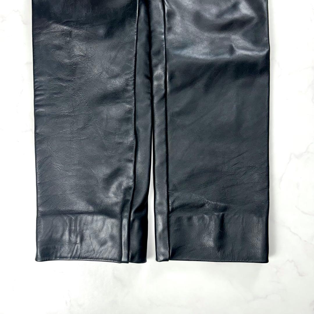美品✨ ショット レザーパンツ USA製 ブラック W28