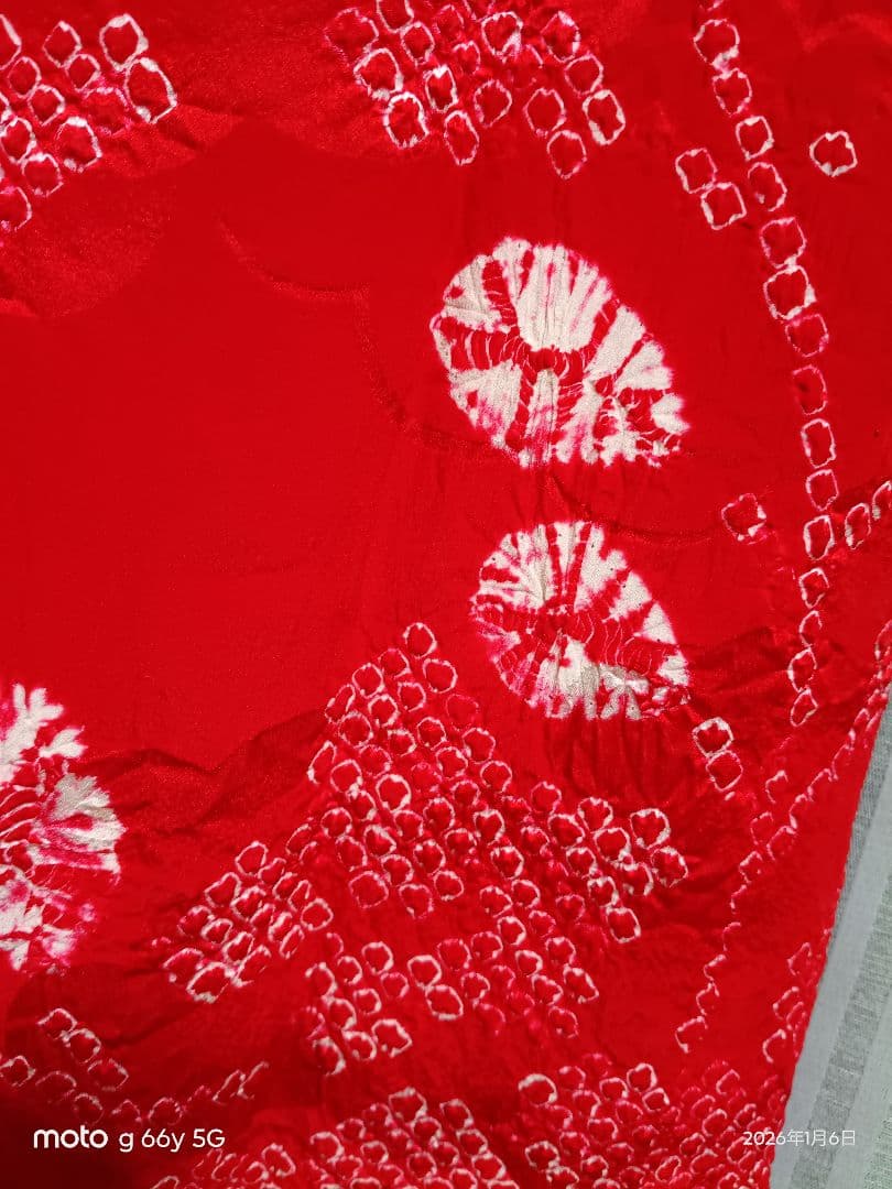 専用！振袖用長襦袢☆正絹☆絞り☆トールサイズ☆裄長め/裄70.5