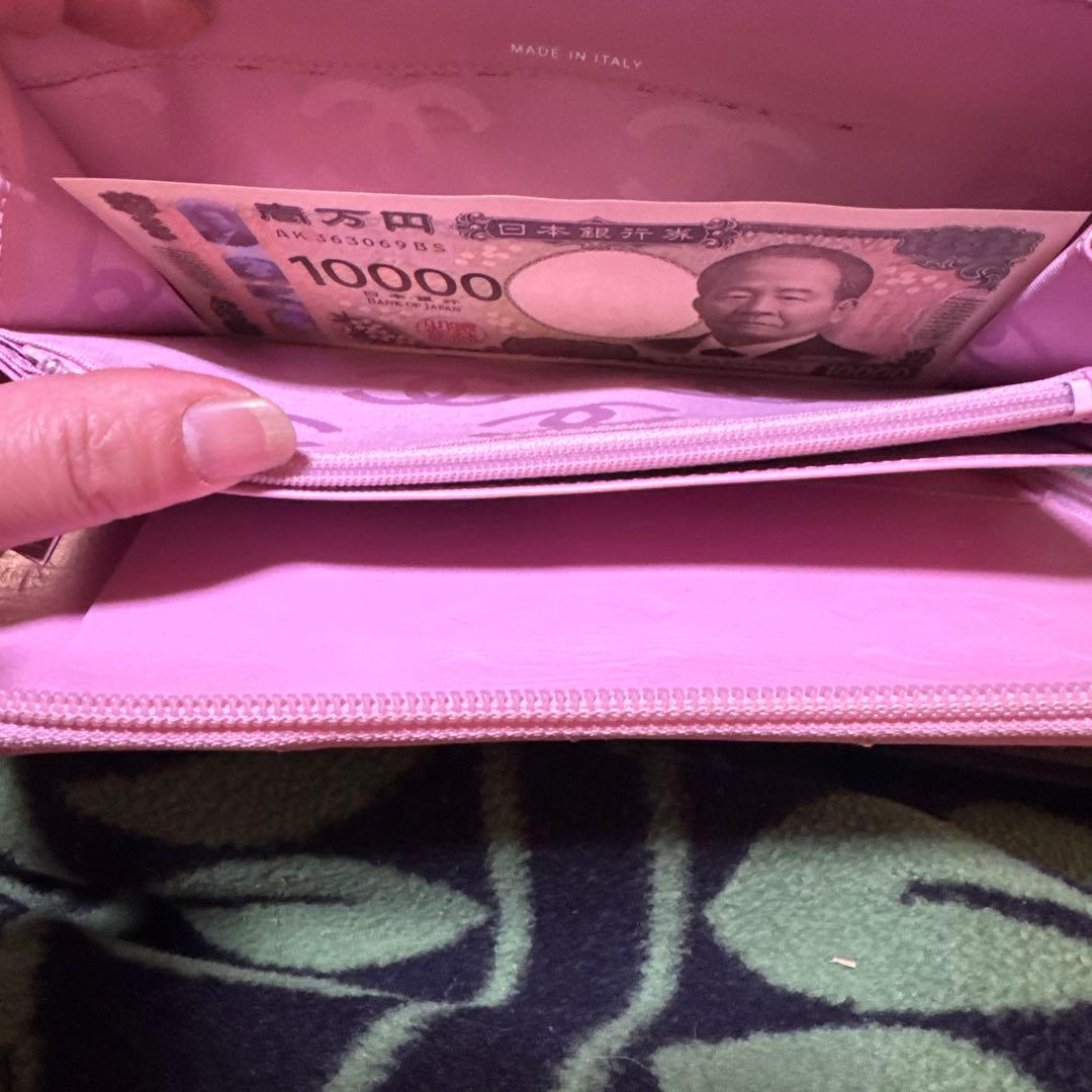 CHANEL ピンク キルティング 長財布