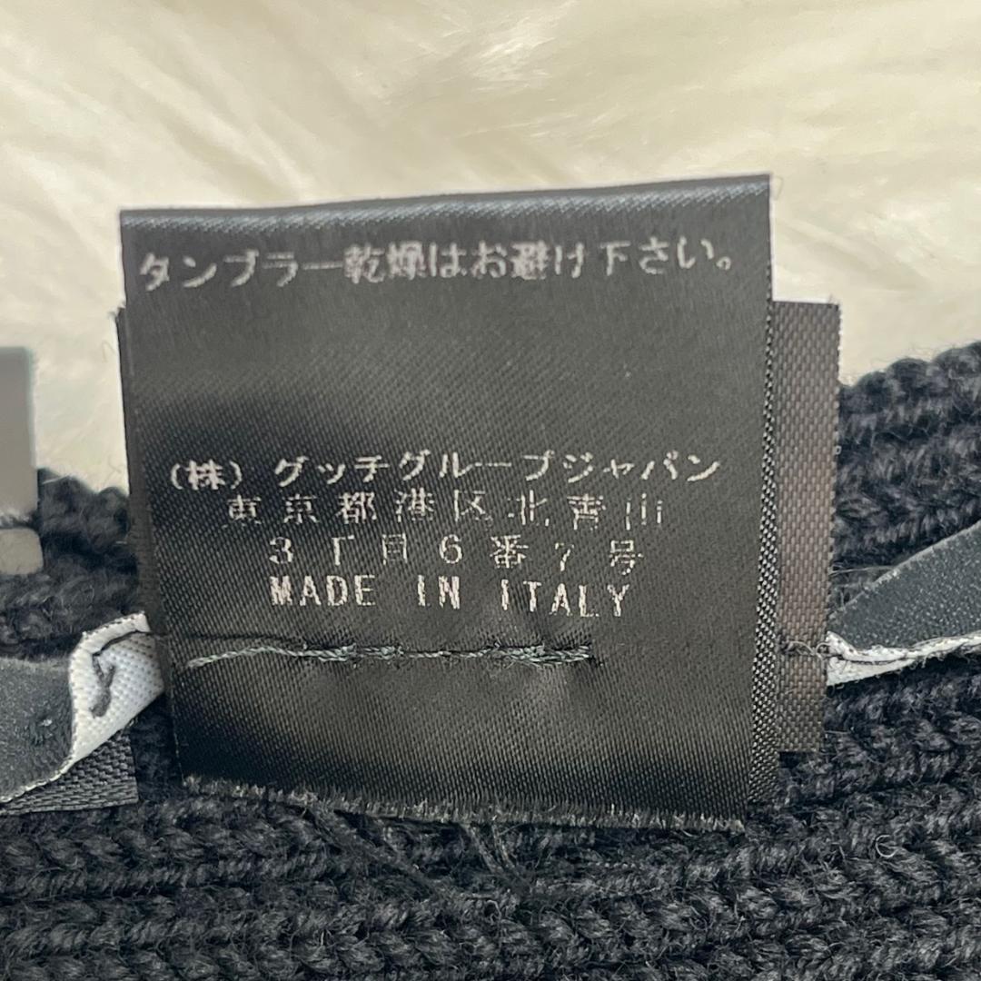 グッチ　GUCCI 極美品　ウール マフラー　イタリア製　ブラック