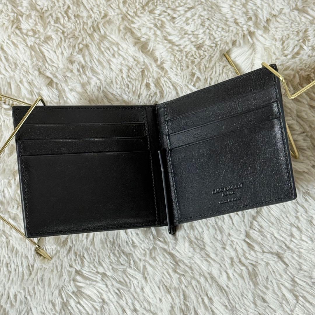 ⭐️Take様⭐️　サンローラン　YSL　総柄　マネークリップ　ブラック　レザー