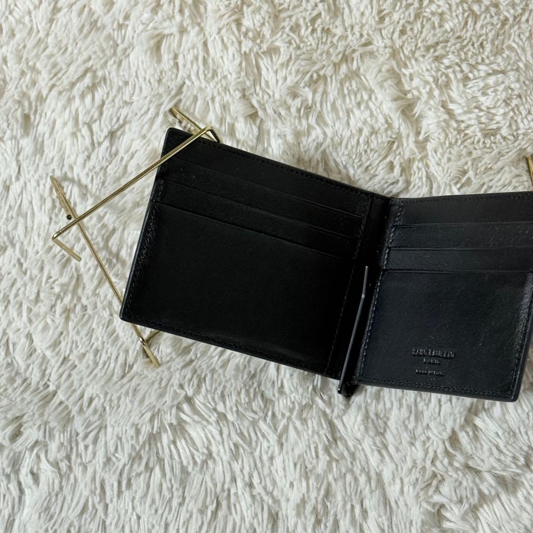 ⭐️Take様⭐️　サンローラン　YSL　総柄　マネークリップ　ブラック　レザー