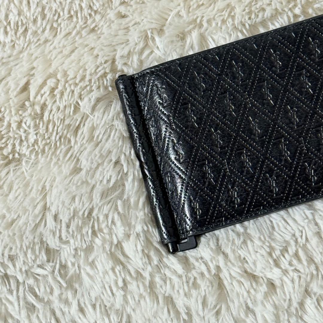 ⭐️Take様⭐️　サンローラン　YSL　総柄　マネークリップ　ブラック　レザー