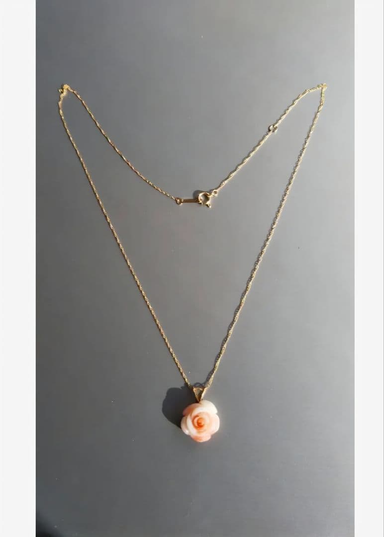 K18珊瑚ネックレス