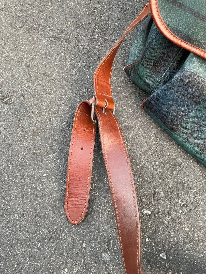 【名作】ポロラルフローレン　ボストンバッグ　2WAY ブラックウォッチ PVC