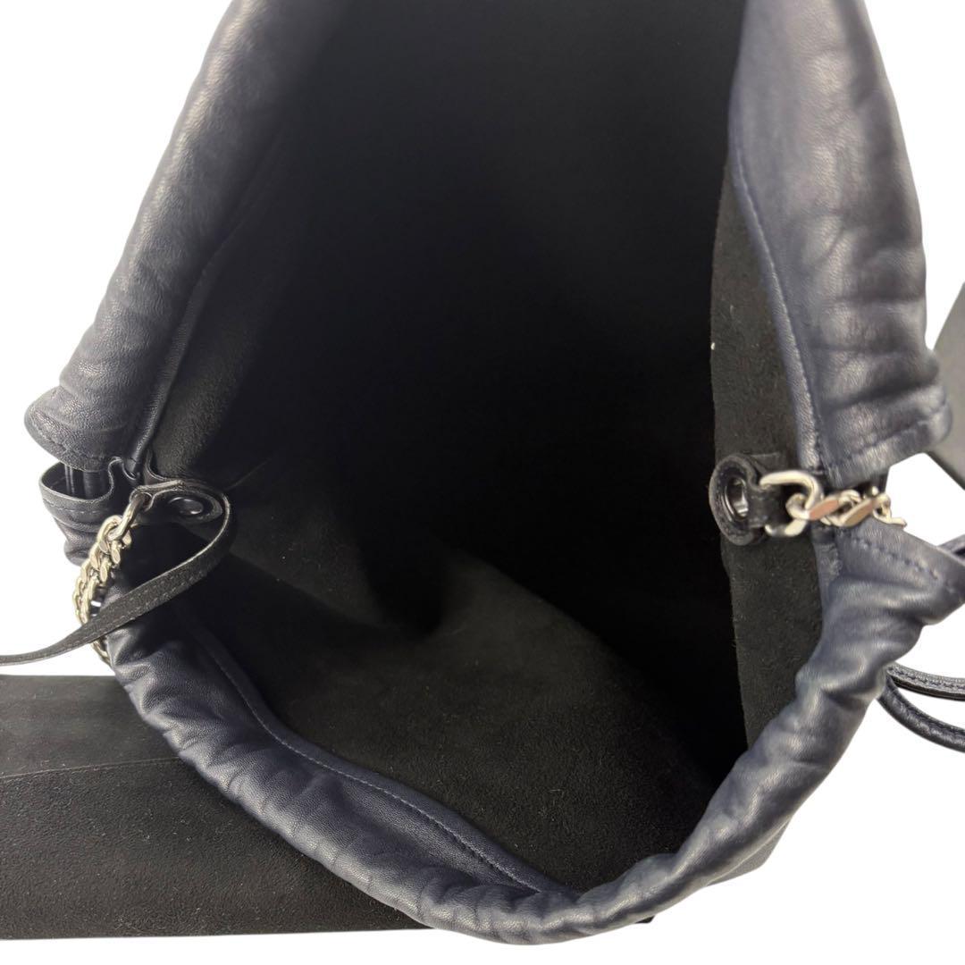 【極美品】サンローラン テディ ショルダーバッグ チェーン 巾着 レザー508A