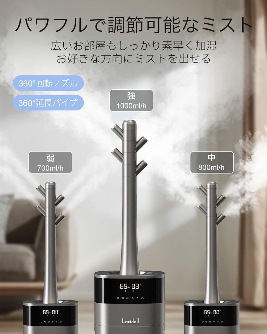 加湿器⭕️20L⭕️大容量 スチーム式 ハイブリッド式 加熱式 加湿器 超音波式