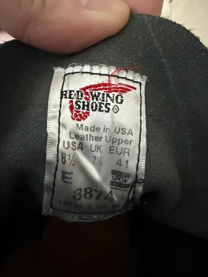 レッドウィングREDWING 8874黒スエードモックトゥ