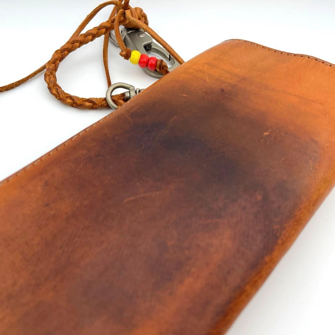 レッドムーン　長財布　チェーンウォレット　レザー