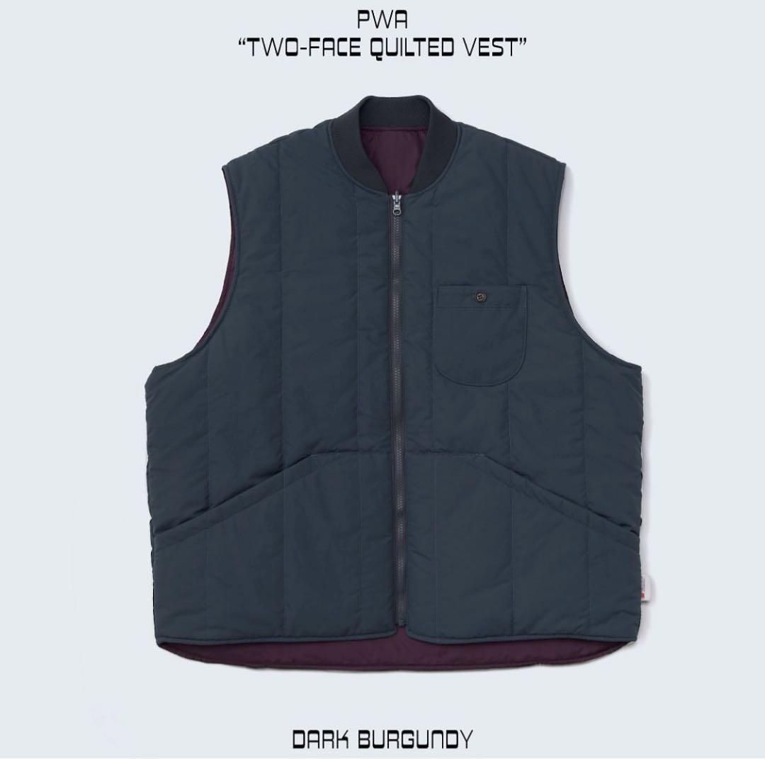 PWA TWO FACE QUILTED VEST L ベスト ダウンベスト