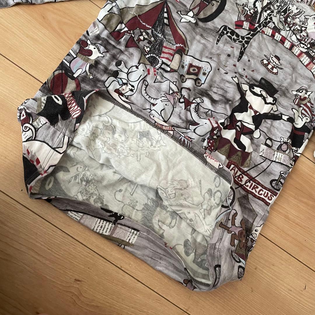 ✨未使用保管✨　ALBEROBELLO カットソー　長袖　総柄　グレー　動物