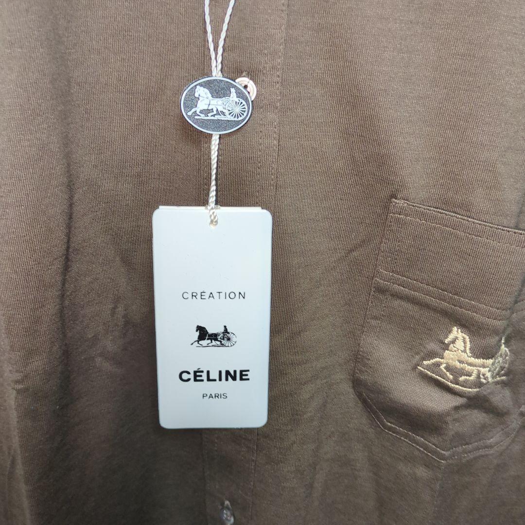 CELINE セリーヌ　ポロシャツ　長袖　オールド　OLD 馬車刺繍