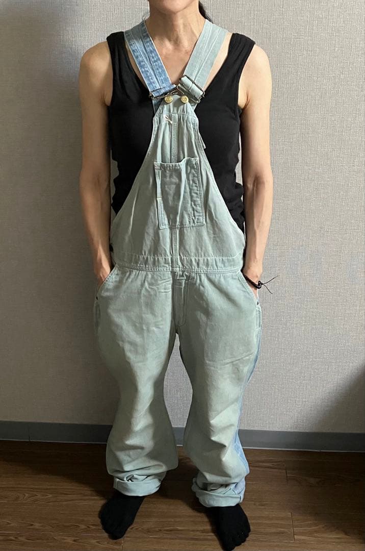 KAPITALライトブルーデニムオーバーオール（値下げ交渉はお断りしております）
