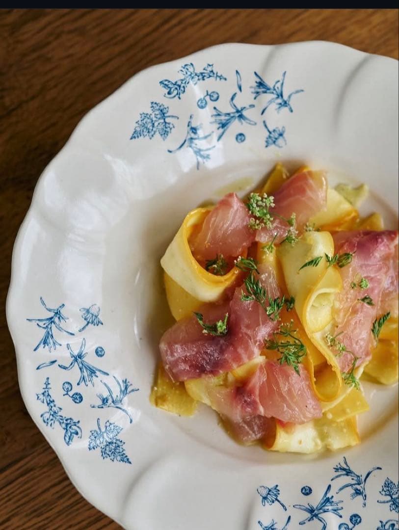 レリーフリム皿(青) / 河合竜彦×三宅瑠人