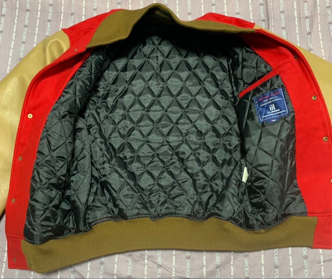 超美品　Abahouse レザースリーブ 90's スタジャン　袖丈牛革