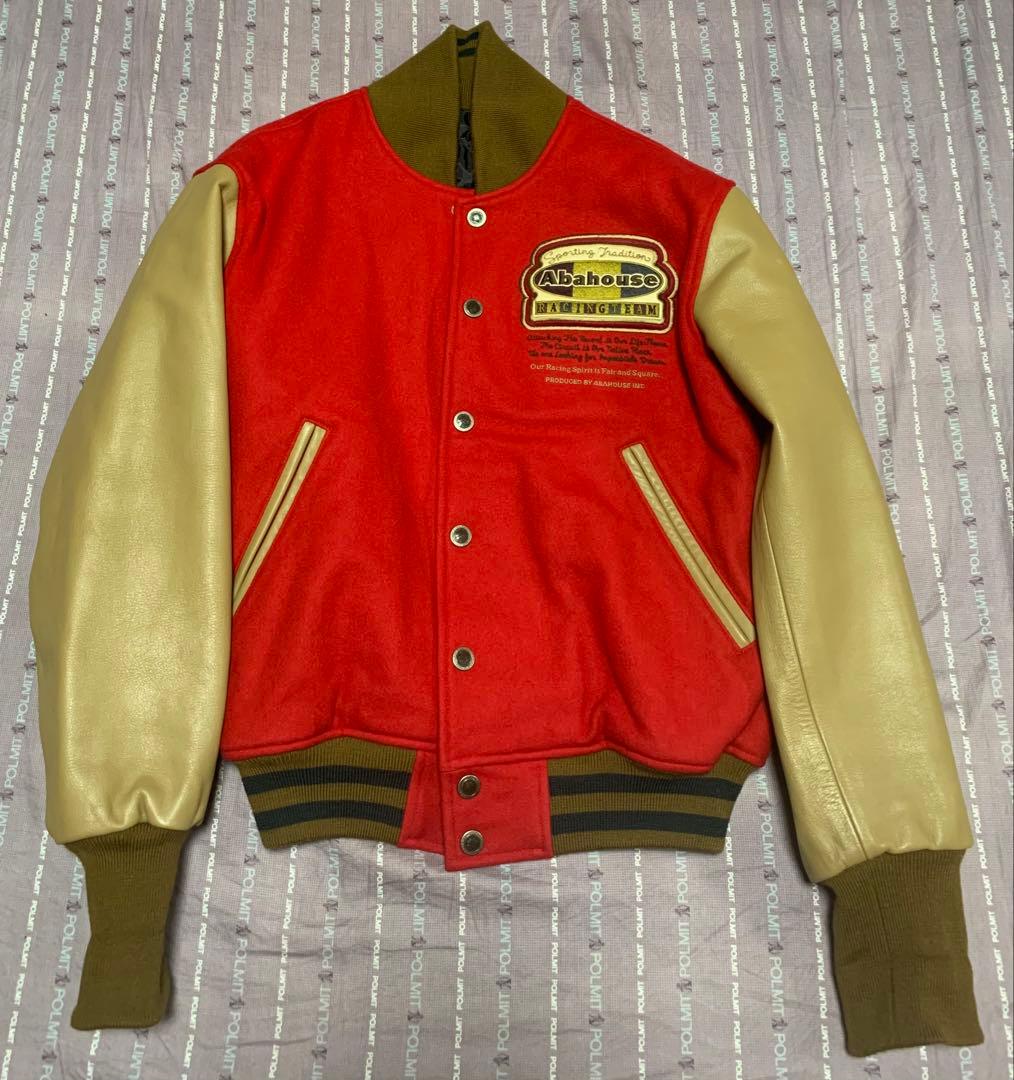 超美品　Abahouse レザースリーブ 90's スタジャン　袖丈牛革