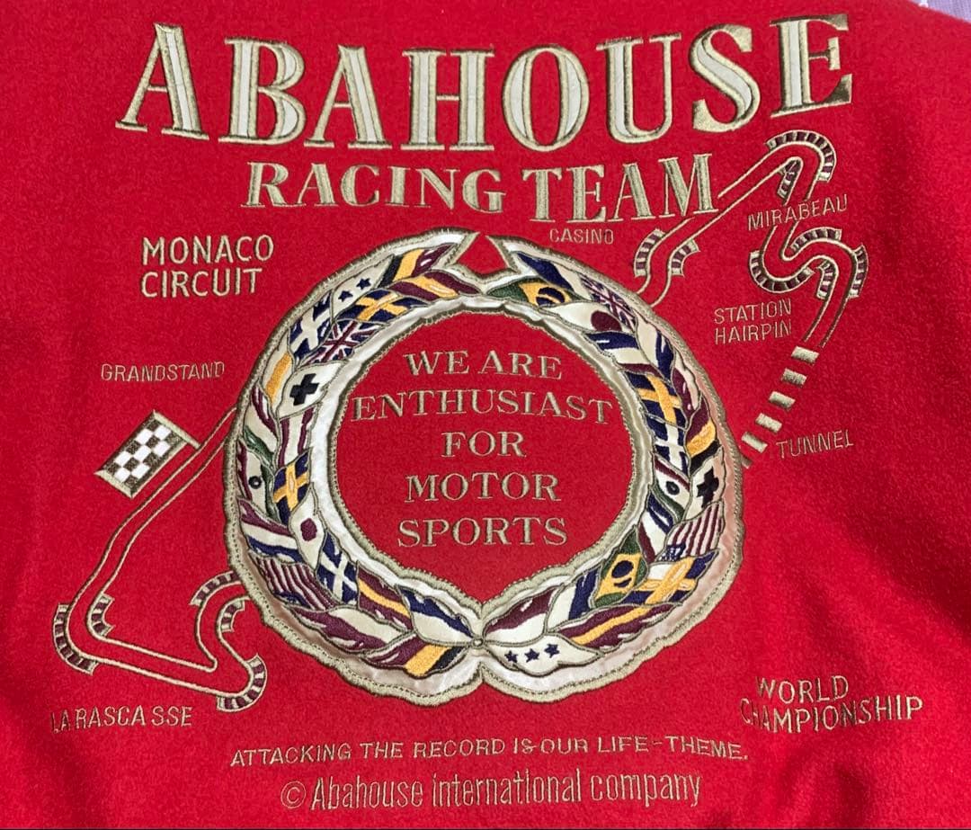 超美品　Abahouse レザースリーブ 90's スタジャン　袖丈牛革