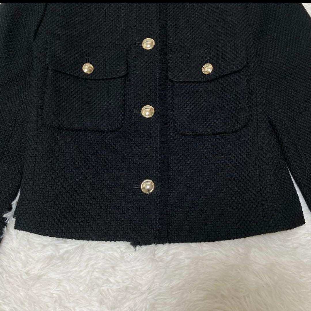 新品タグ付 24AW アナイ ウールプリペラノーカラー ジャケット ネイビー