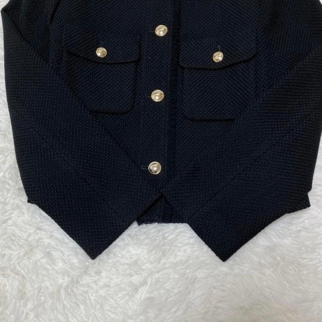 新品タグ付 24AW アナイ ウールプリペラノーカラー ジャケット ネイビー