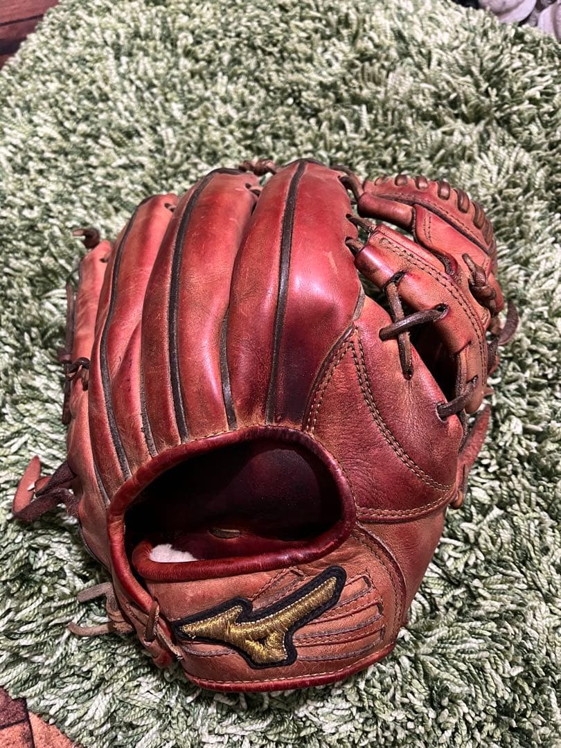 ミズノ 軟式野球グローブ レッド【定価】36,000