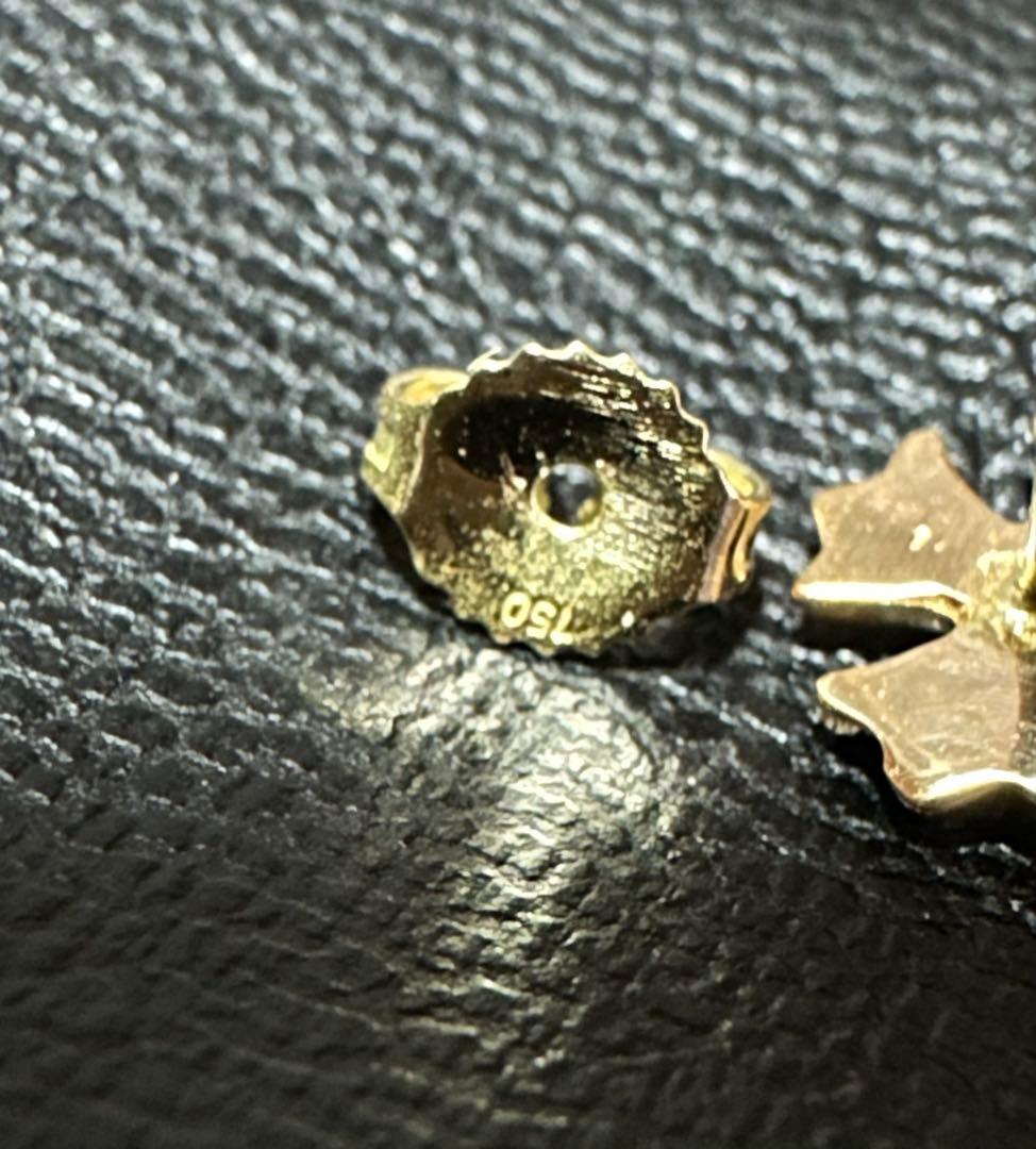 22k 1Pダイヤ クロス プラススタッドピアス パヴェダイヤ