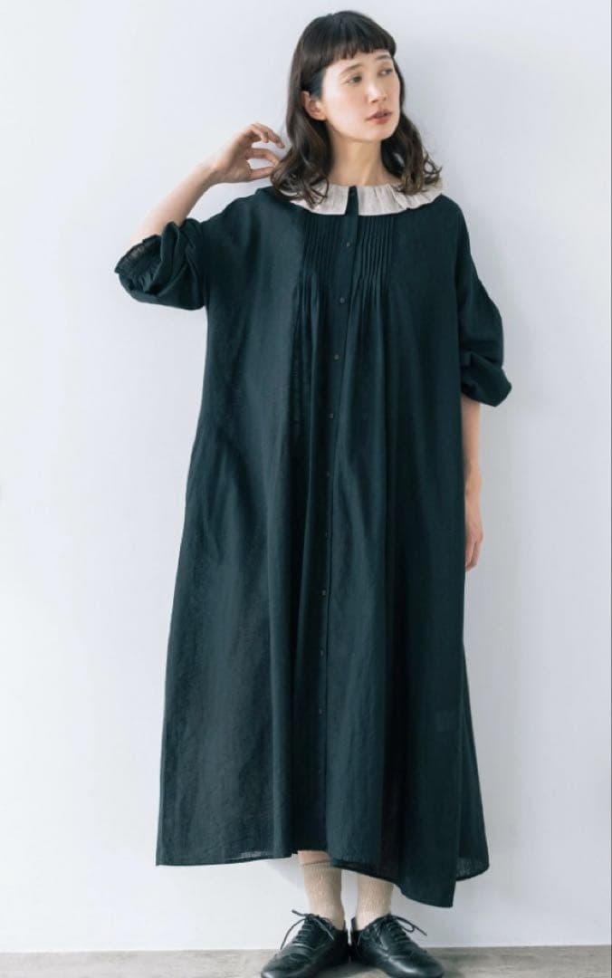 新品＊【kazumi×Samansa Mos2】フリルカラーワンピース