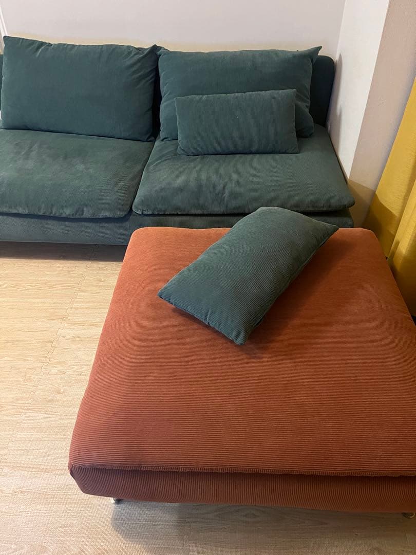 直接引き取り希望　【IKEA】SÖDERHAMNソーデルハムン　グレーターコイズ